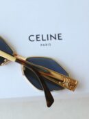 Celine Original Premium Full Set Geometrik Güneş Gözlüğü - Gold