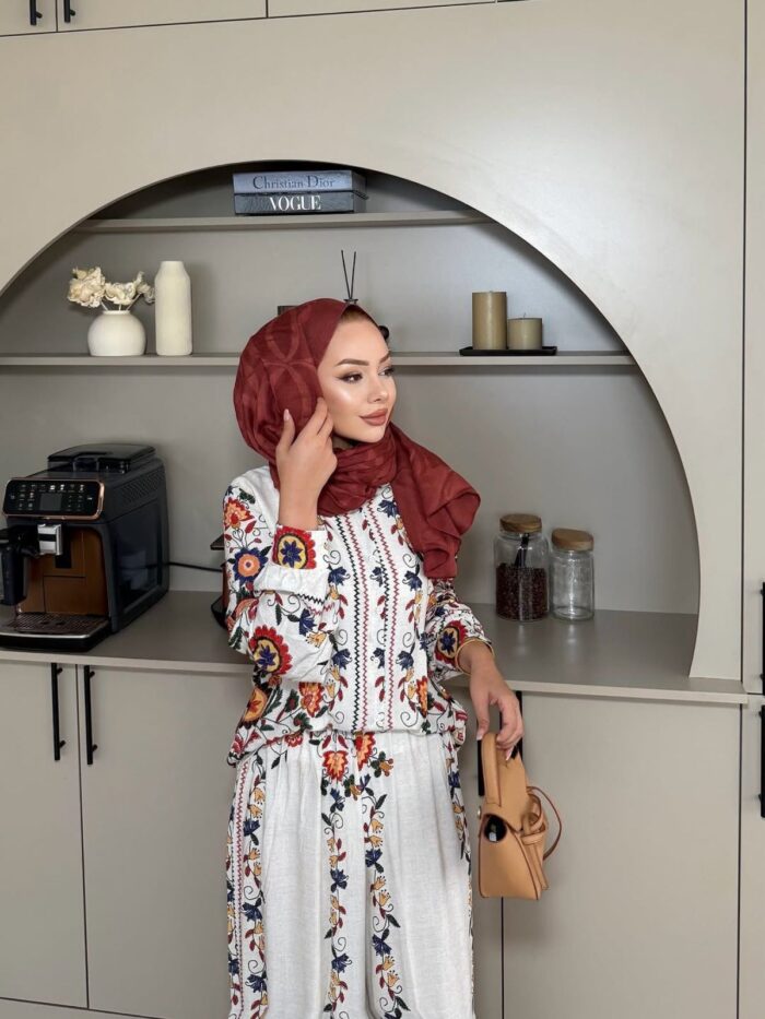 Flora Serenade İkili Takım TK10076 - Tarçın Krem - Görsel 2