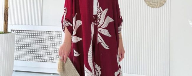 Çiçek Desen İkili Takım TK10077 - Derin Bordo