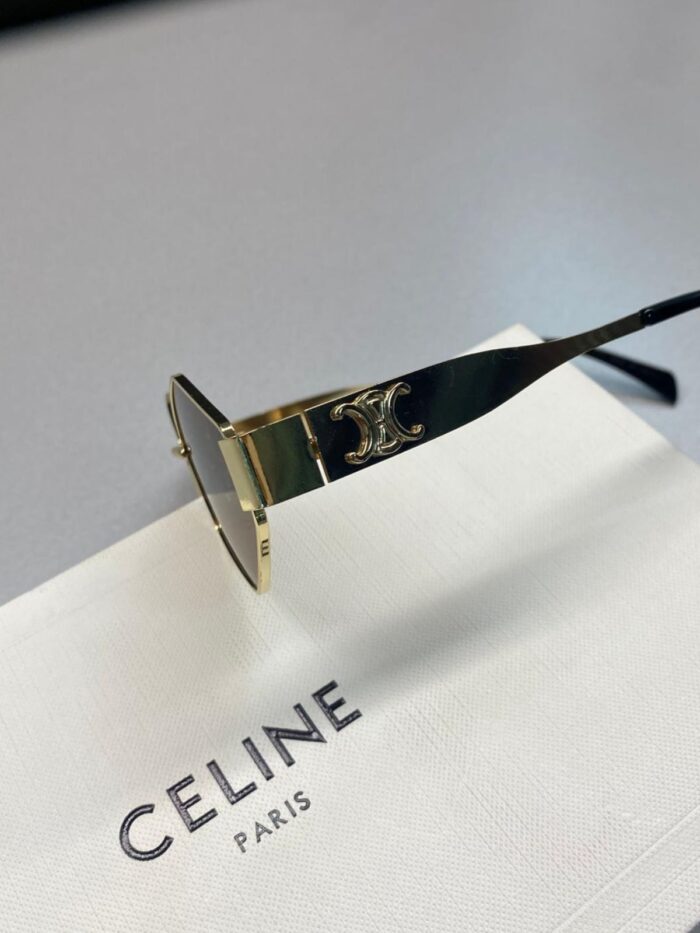 Celine Original Premium Full Set Geometrik Güneş Gözlüğü - Kahve - Görsel 2