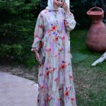 Lilaress Elbise L100100 - Menekşe