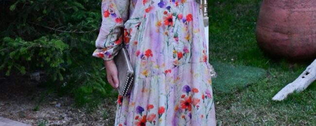 Lilaress Elbise L100100 - Menekşe