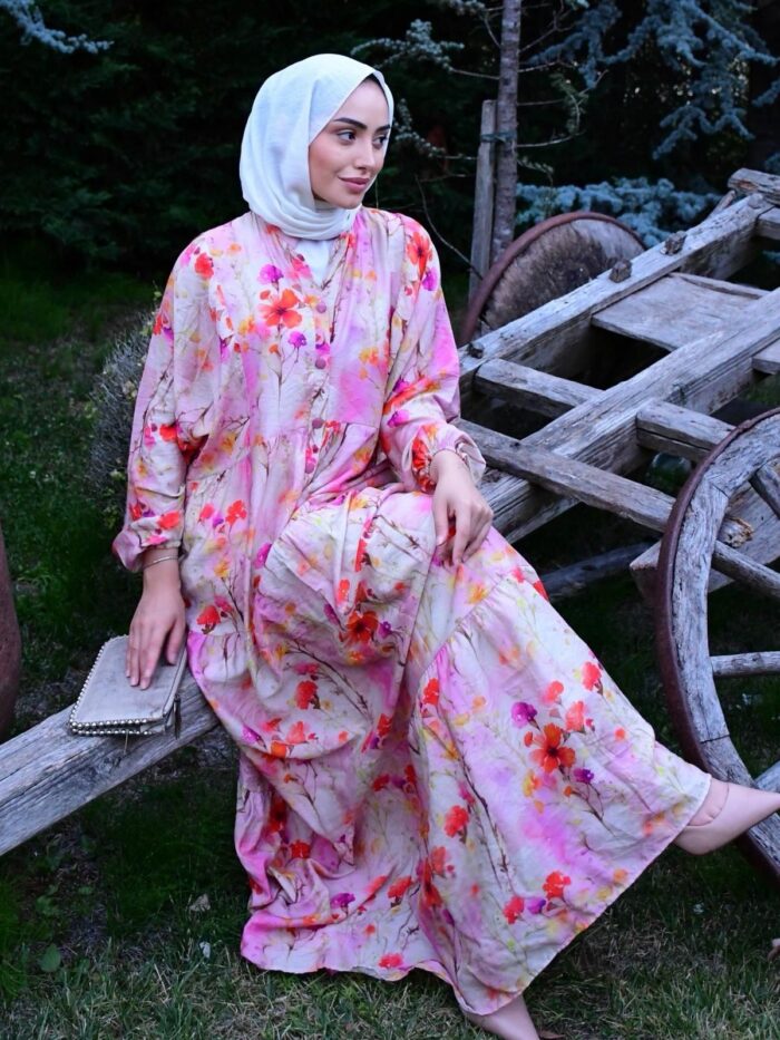 Lilaress Elbise L100101 - Toz Pembe - Görsel 2
