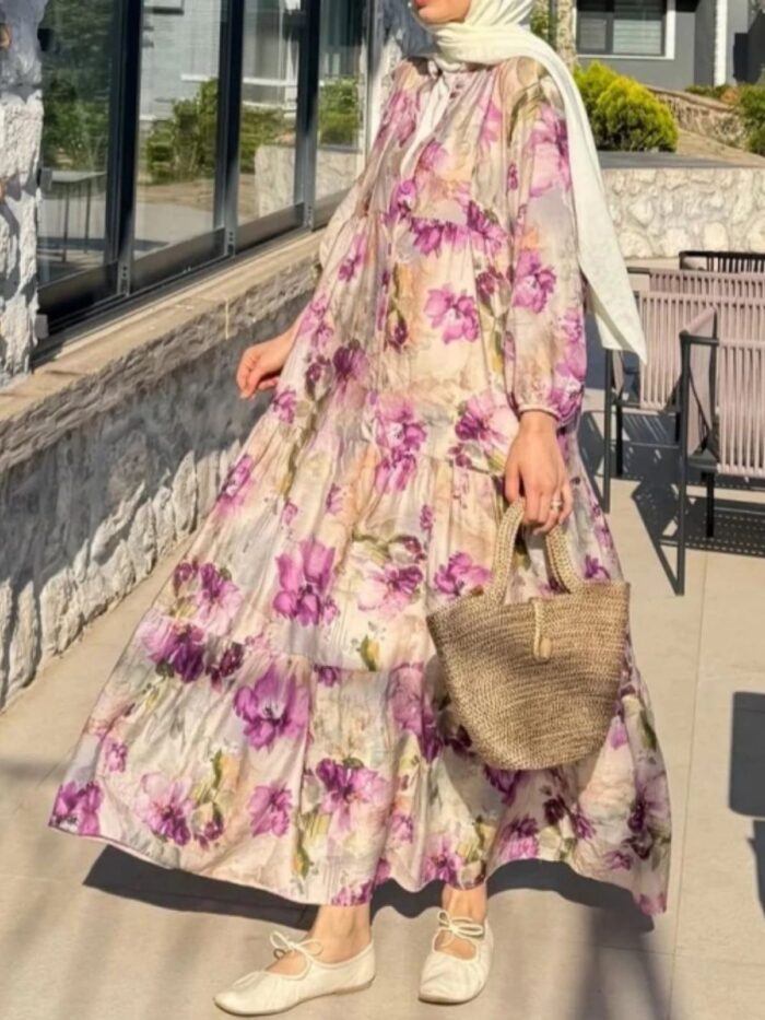 Lidya Elbise L100103 - Menekşe - Görsel 3