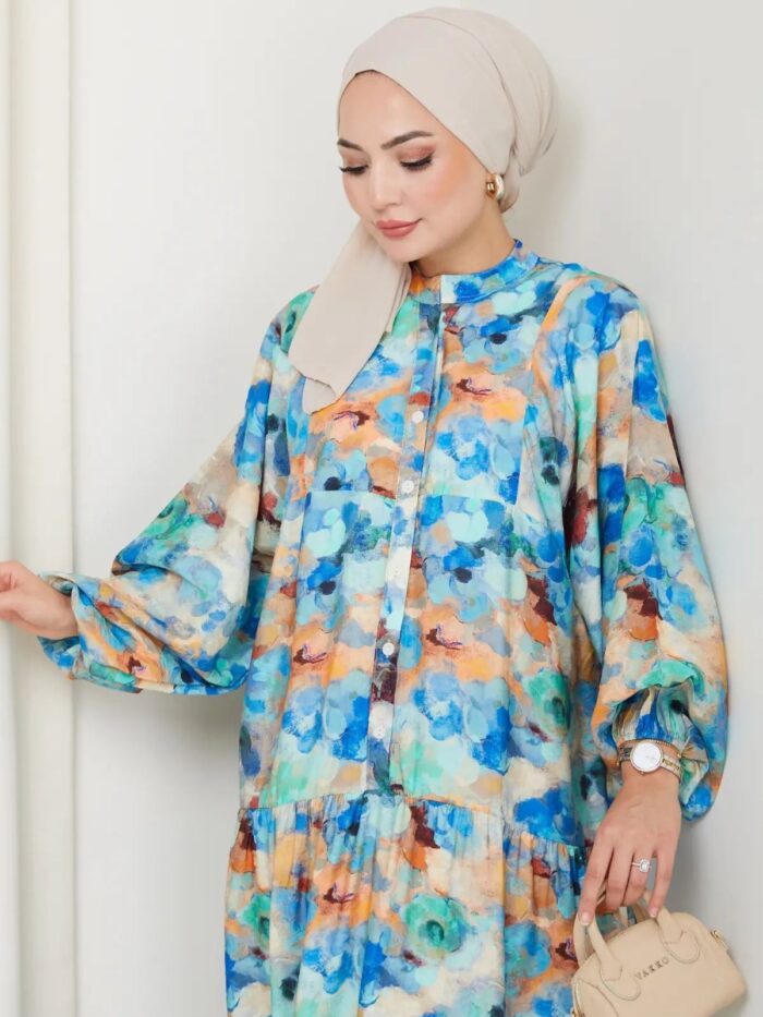 Samyella Elbise L100109 - Gök Mavi - Görsel 2