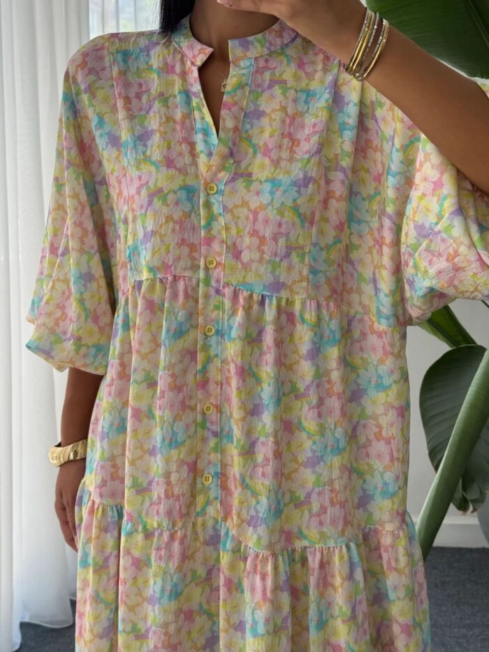 Elvan Desen Elbise L100130 - Pastel - Görsel 2