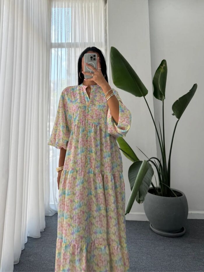 Elvan Desen Elbise L100130 - Pastel - Görsel 3