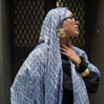 Valentino Çift Taraflı İtalyan Pamuk İpek Şal 44117 - Kot Mavi