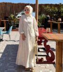 Keten Linen Breeze  Elbise- Bej