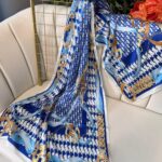 Dior İthal Vual İpek Şal - Saks Mavi