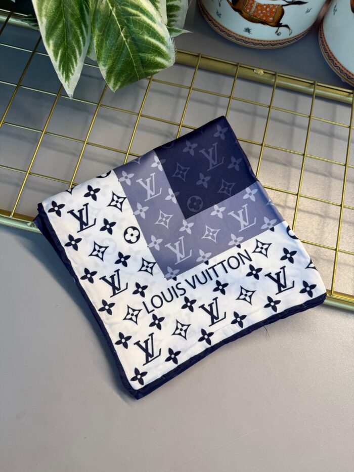 LV Twill Eşarp -124565- Lacivert - Görsel 2