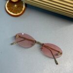 Fendi Kristal Oval Güneş Gözlüğü - Pudra Gradyan