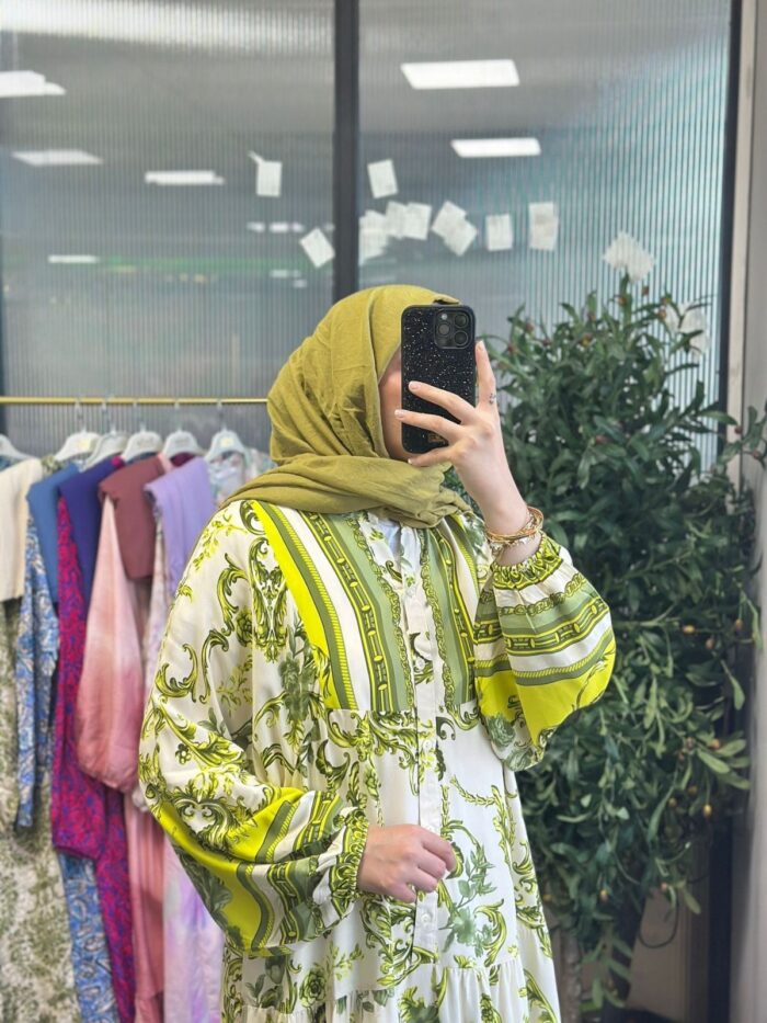 Versace Elbise -1220 - Yeşil - Görsel 2