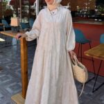Keten Linen Breeze Elbise- Bej