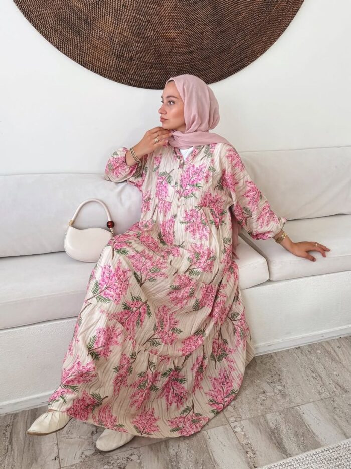 Floral Grace  Elbise -Pamuk Şekeri - Görsel 2