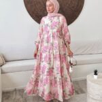 Mimoza Desen Elbise -Pamuk Şekeri  (ŞAL HEDİYE)
