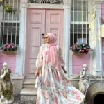 Gül Bahçesi Maxi Elbise- Lila