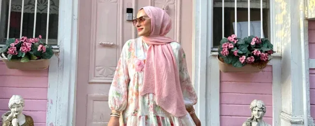 Gül Bahçesi Maxi Elbise- Lila