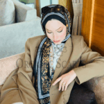 Versace vual ipek şal 43343 -Siyah