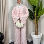 Hola Motif Desen İkili Takım TK100147 - Gül Pembe