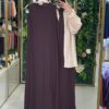 Sıfır Kol Elbise L1002220 - Kahverengi
