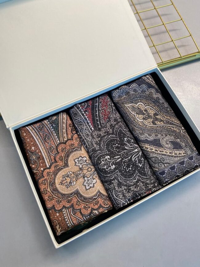 En Çok Sevilen  3’Lü Etro Etnik Pamuk ipek Şal  KT100228 – Avantajlı Set