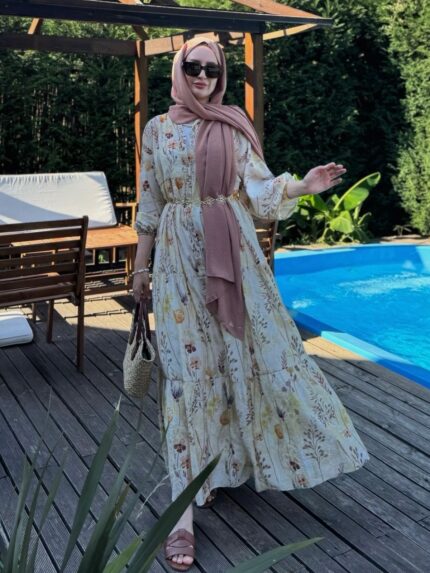 Perla Miss Elbise BÜYÜK BEDEN  L100169 - Pastel Limon