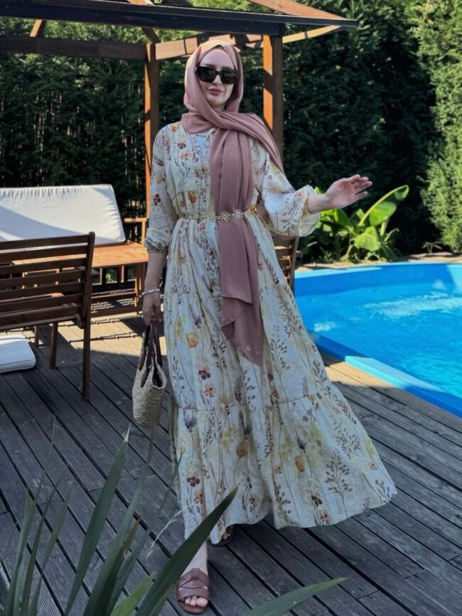 Perla Miss Elbise BÜYÜK BEDEN L100169 - Pastel Limon