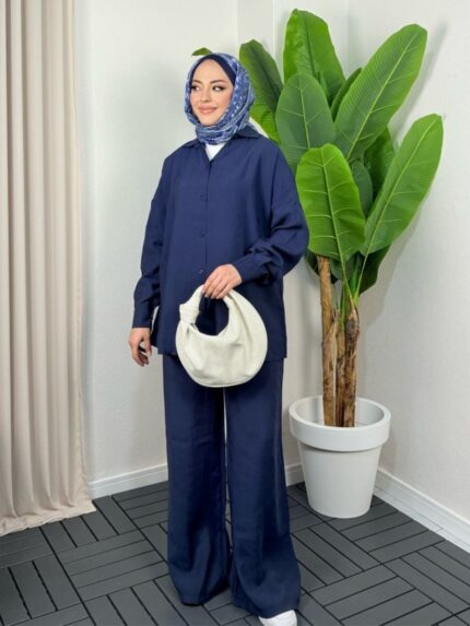 Aisha Gömlek İkili Takım TK100163 -  Lacivert