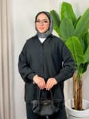 Aisha Gömlek İkili Takım TK100164 - Siyah