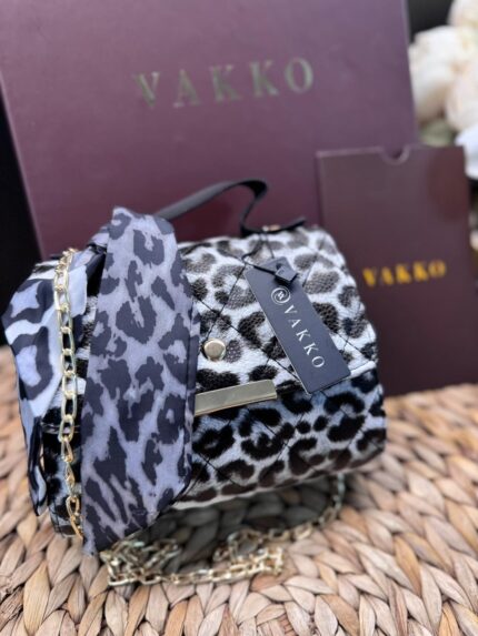 Vakko Leopar Fular Çanta