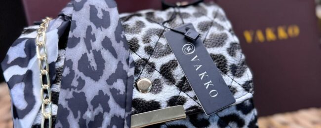 Vakko Leopar Fular Çanta