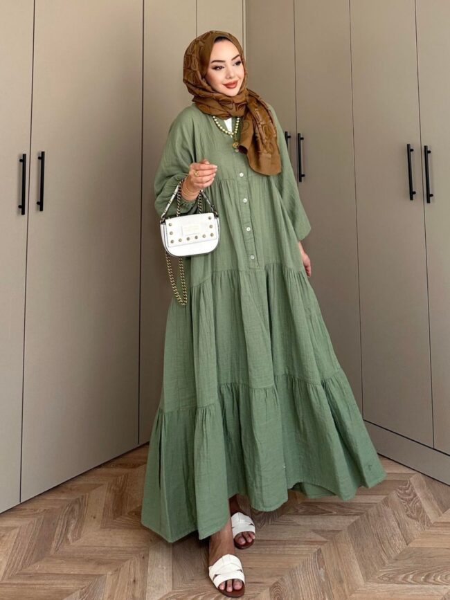 Elena Mira Elbise  L100166 - Haki