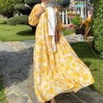 Asel Desen Elbise L100206 - Portakal