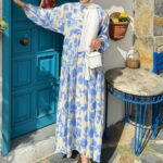 Asel Desen Elbise L100206 - Maviş