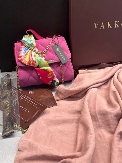 Vakko Pembe Fular Çanta