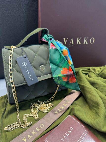 Vakko Haki Fular Çanta