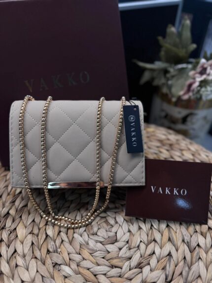 Vakko Zincir Askılı Çanta- Bej