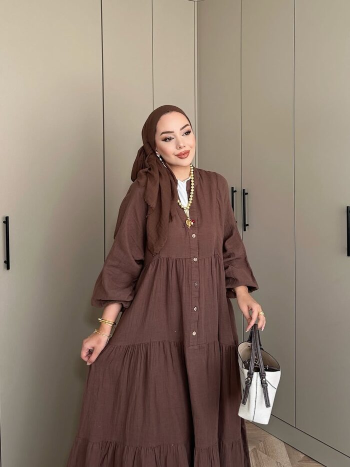 Elena Mira Elbise  L100166 - Kahve - Görsel 2
