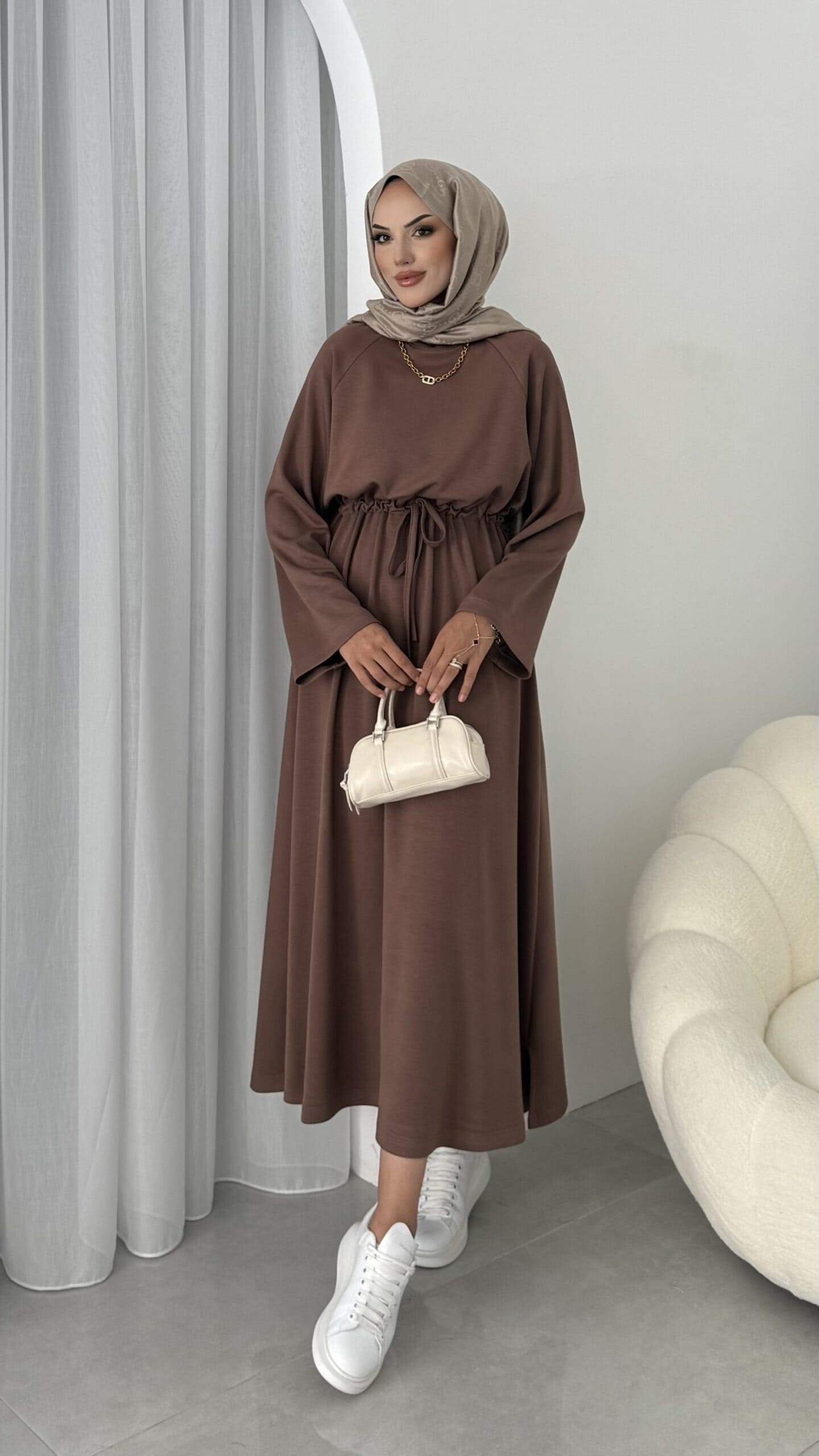Oysho Elbise L100221 - Kahve