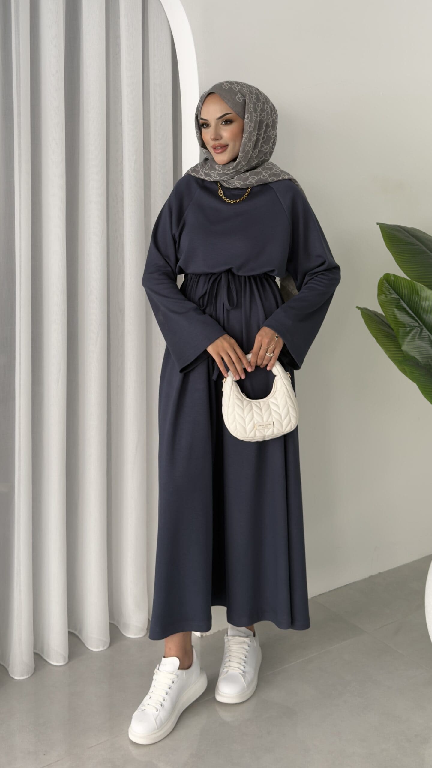 Oysho Elbise L100221 - Füme - Görsel 2