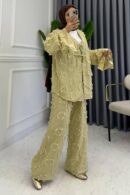 Hola Motif Desen İkili Takım TK100145 - Adaçayı
