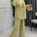 Hola Motif Desen İkili Takım TK100145 - Adaçayı