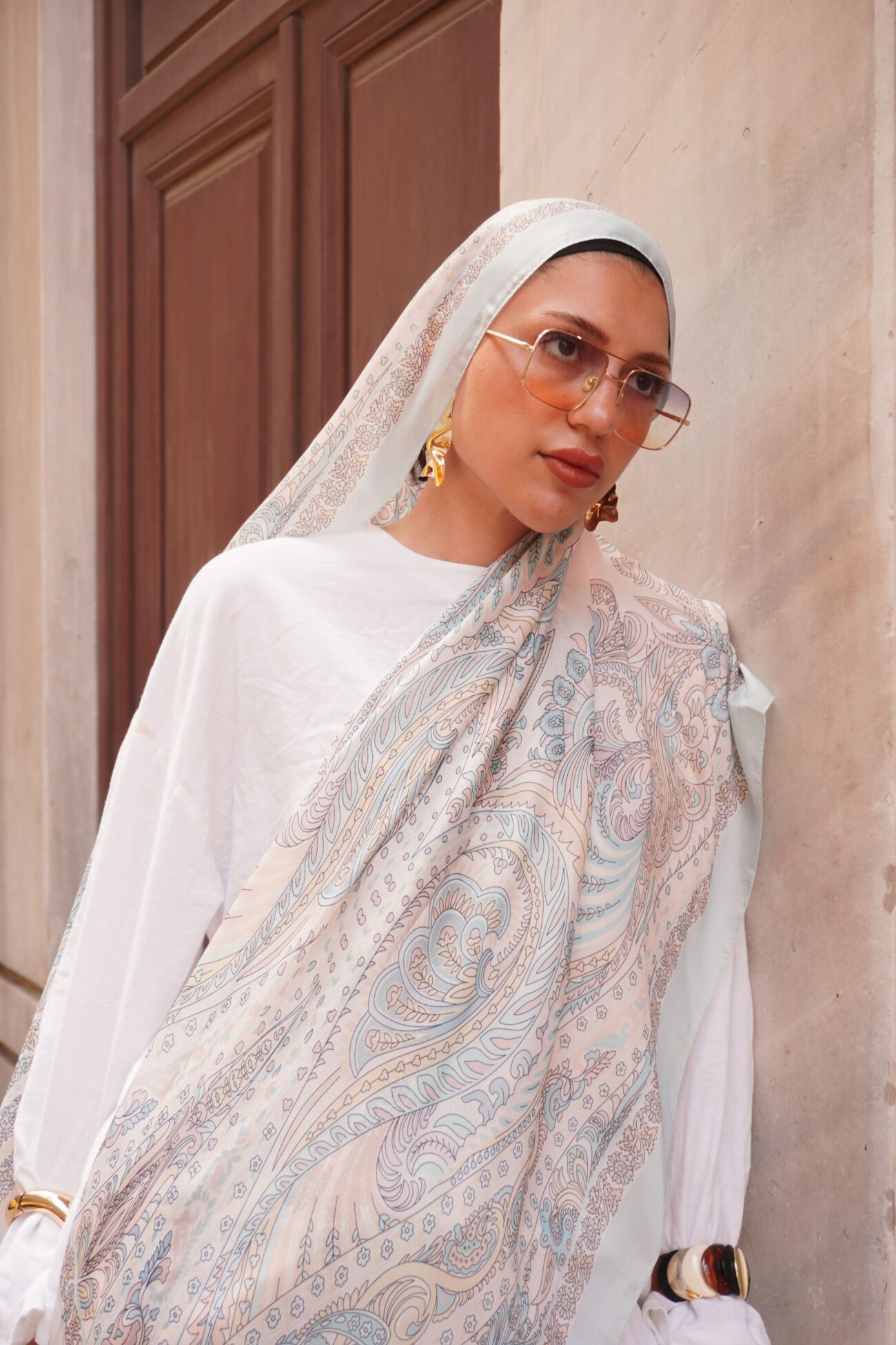 New Zuhur Şal Serisi- 469-002- V-7 - Buz Mavi - Görsel 2