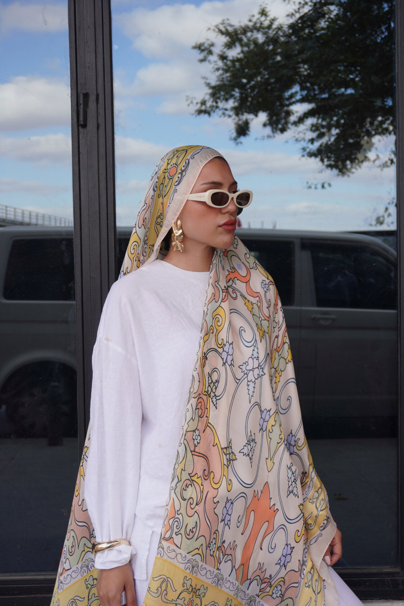 Zerefşan Şal Serisi- 469-003- V-9 - Ayçiçeği - Görsel 4