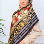 VERSACE VUAL İPEK ŞAL- 344456-SİYAH BORDO