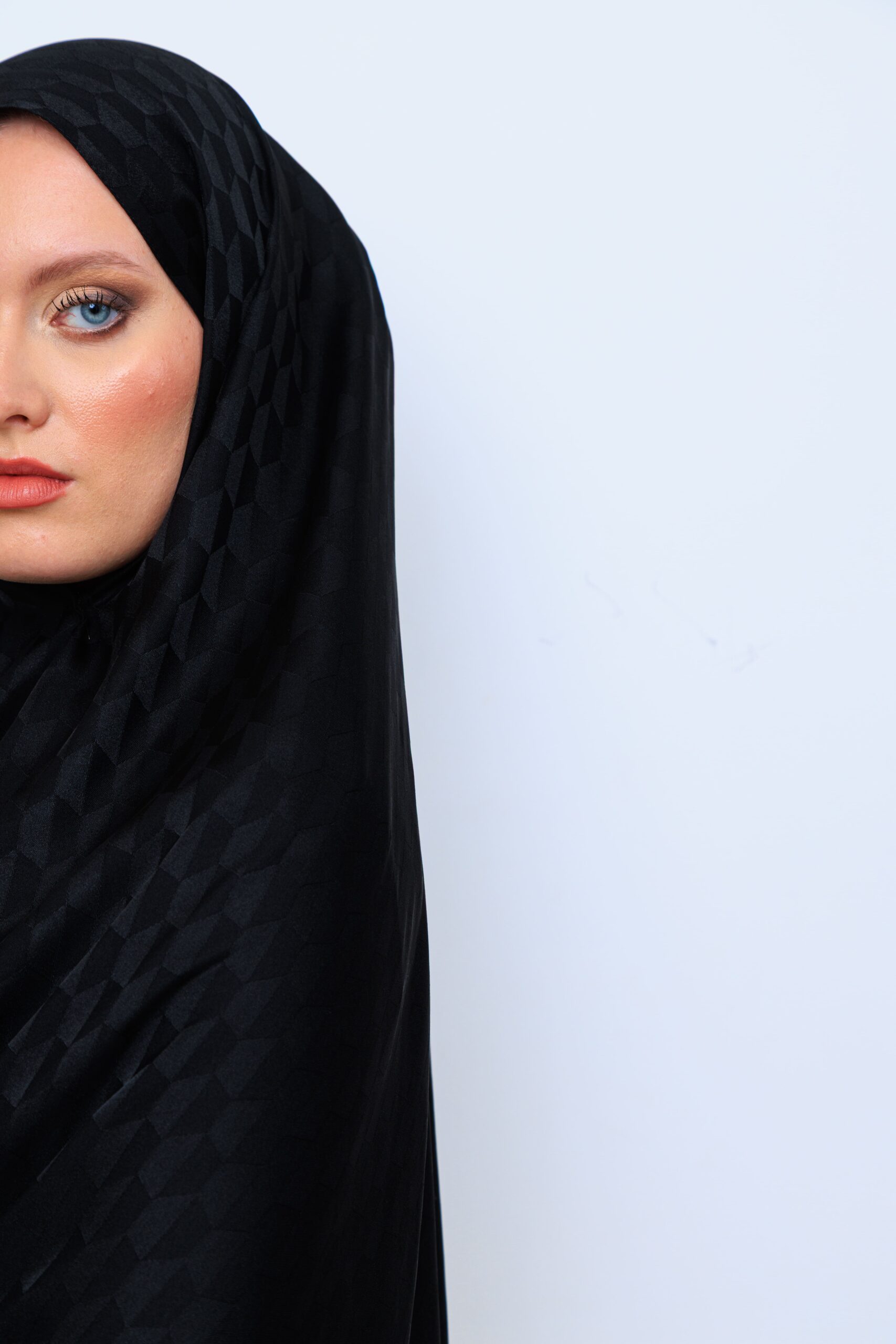 Qoza Desen İpeksi Jakar Şal - Siyah - Görsel 2