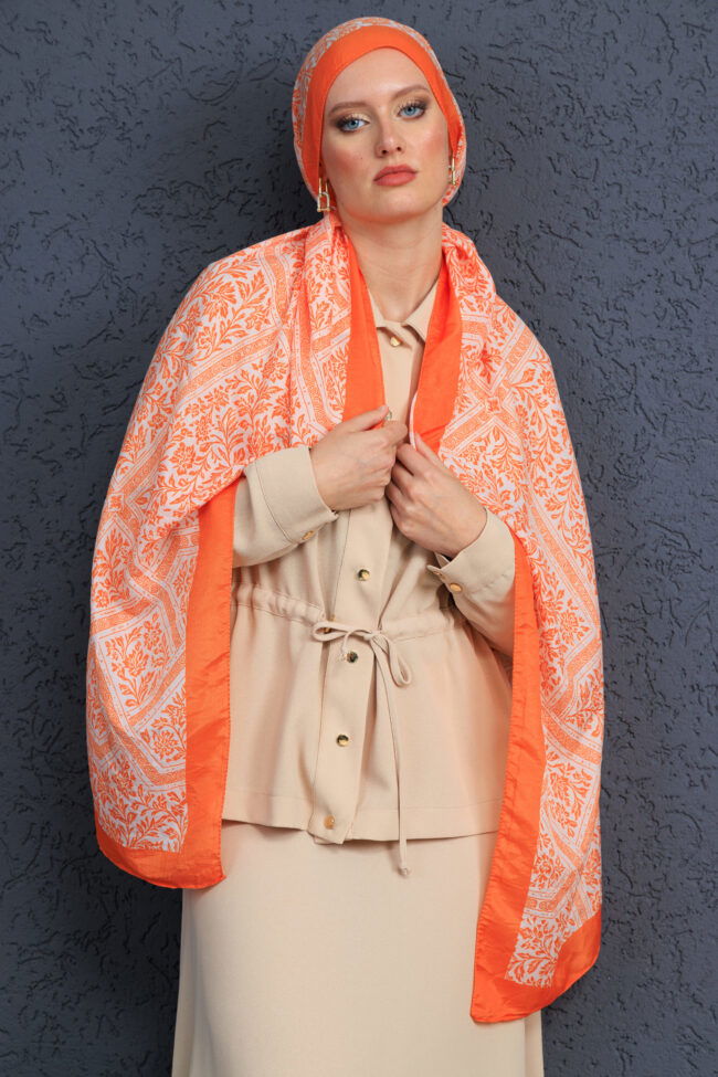 Viyana Şal Serisi - 469-005 - V- 7 - Portakal