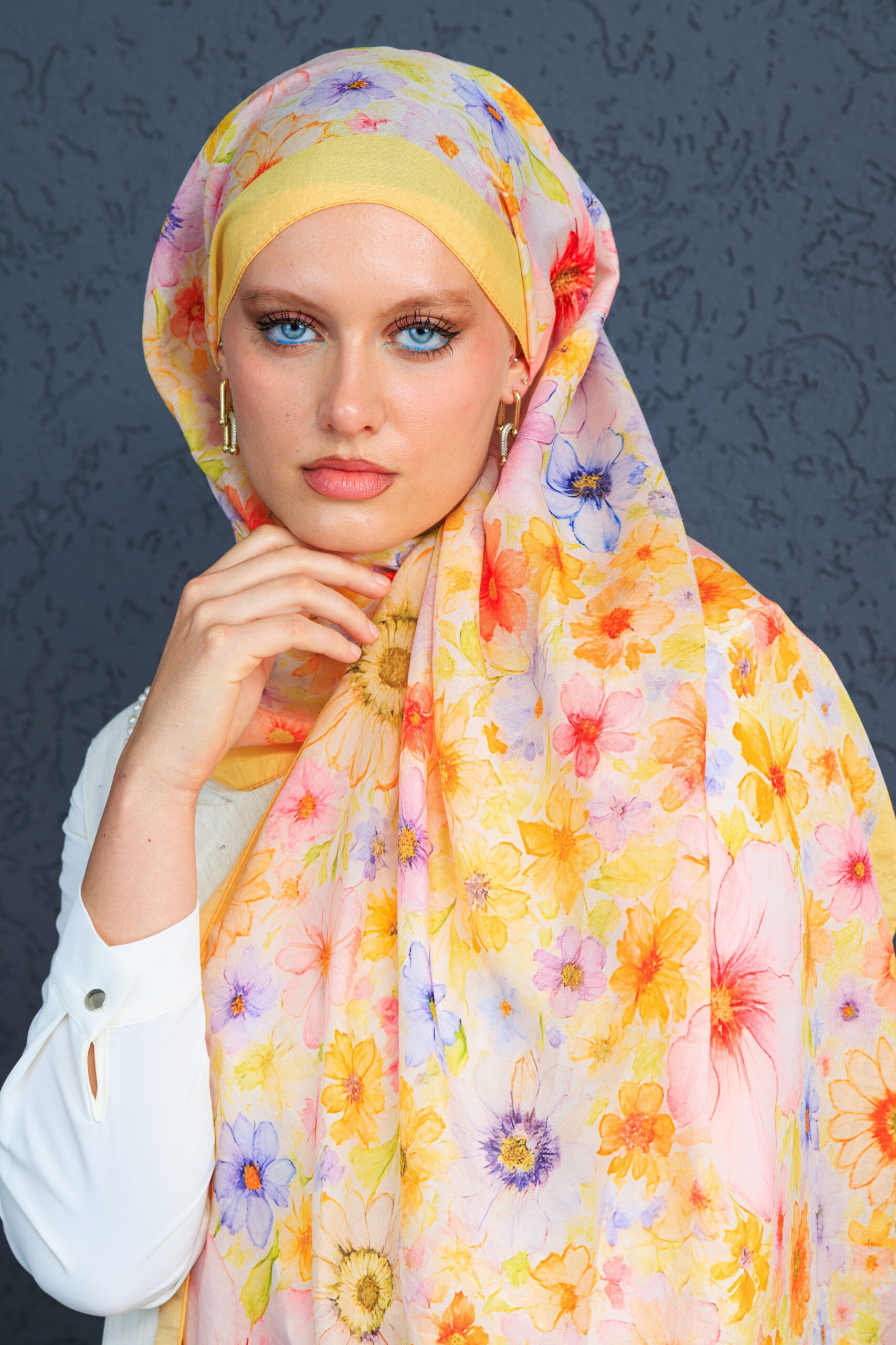 Eleya Şal Serisi - 469-008 - V- 1 - Ayçiçeği - Görsel 2