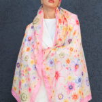 Eleya Şal Serisi - 469-008 - V- 2 -  Pamuk Şekeri